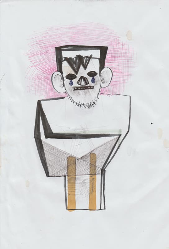 서재웅_결단하는 석상_종이위에흑연,잉크_29.7x21.0_2017