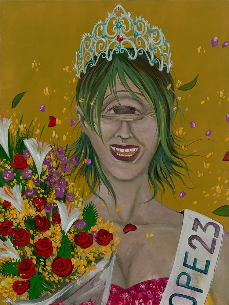 제레미, <미스 키클롭스 23(Miss Cyclope 23)>, 2023. 캔버스에 아크릴릭, 80 x 60 cm. Courtesy PERES PROJECTS, Berlin, Seoul, and Milan
