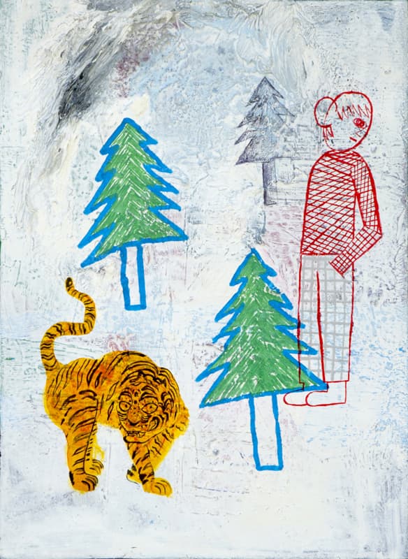 서재웅_하루하루_캔버스위에오일,흑연,잉크_193.9x130.3_2018